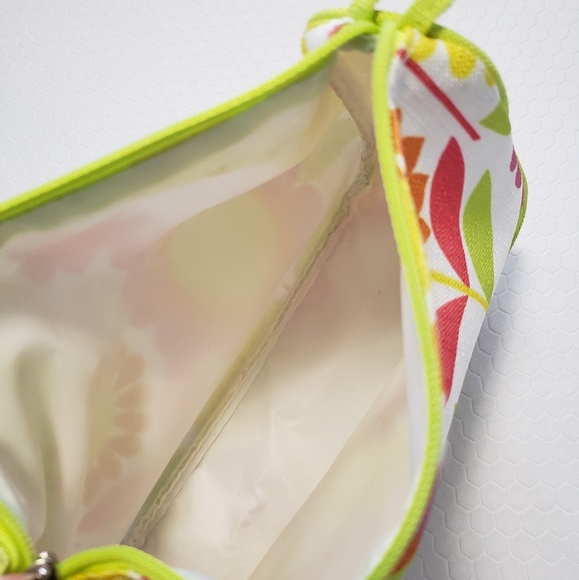 Clinique Toiletry Makeup Cosmetic Bag Case Floral - Picture 4 of 5